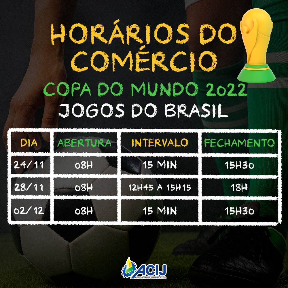 Comércio de Juazeiro vai funcionar em horário diferenciado durante jogos do  Brasil na Copa do Mundo